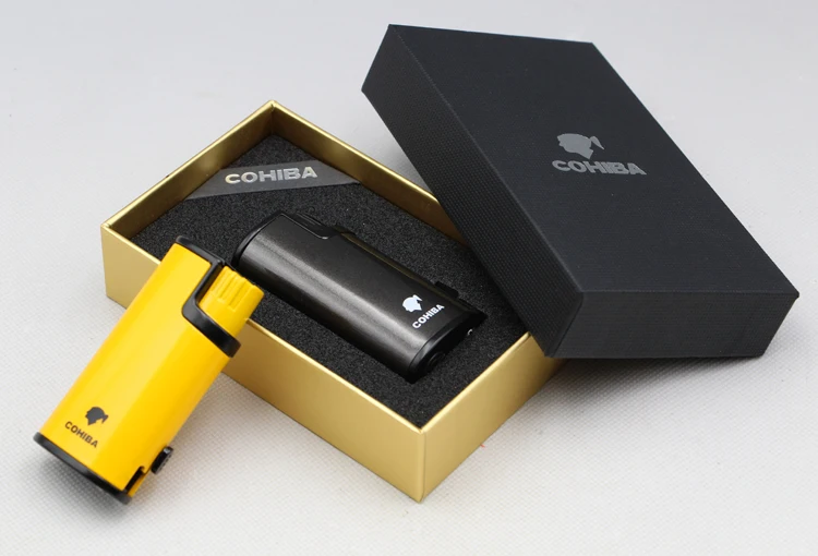 Cohiba гаджет для курения ветрозащитная сигарета металлическая зажигалка 3 фонарь