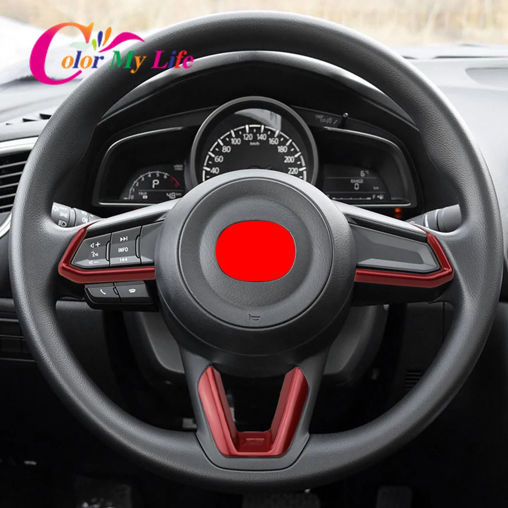 Отделка на руль автомобиля блестки Обложка наклейки для Mazda 3 6 CX3 CX-3 CX5 CX8 CX 9 Axela ATENZA