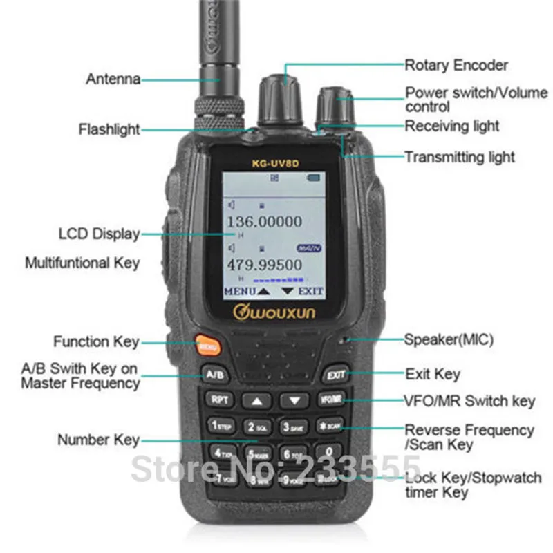 10 шт в упаковке новая РАДИОТЕЛЕФОНА Walkie Talkie “иди и WouXun KG UV8D VHF/UHF 134 174/400 520MHz