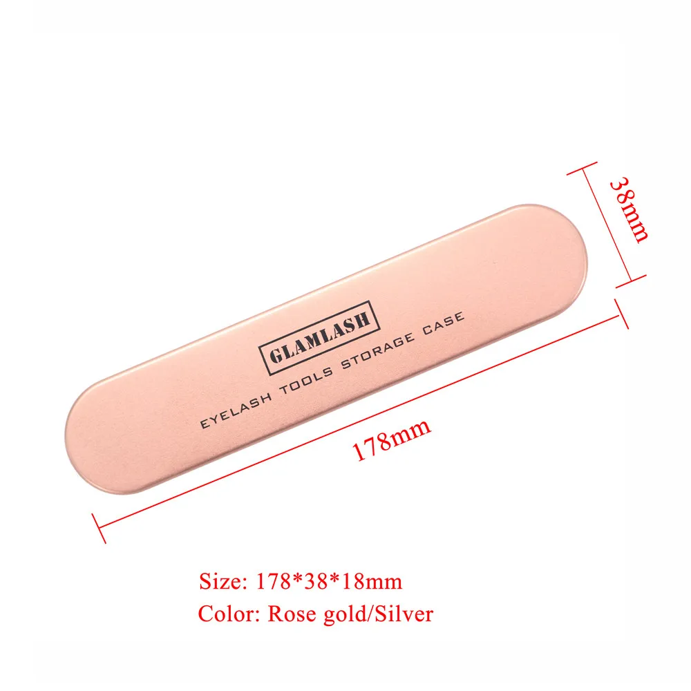 GLAMLASH жестяная лампа искусственная жесть пинцет чехол розовое золото/серебро