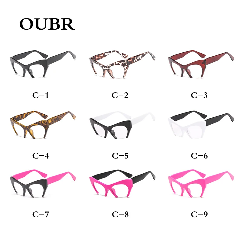 OUBR женские модные очки кошачий глаз компьютерные оптические в черной оправе