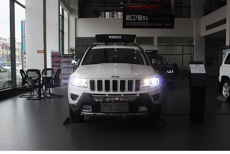 KOWELL автомобильный Стайлинг для JEEP Compass 2011- светодиодный головной светильник для компаса Головной фонарь СВЕТОДИОДНЫЙ дневной ходовой светильник светодиодный DRL Bi-Xenon HID