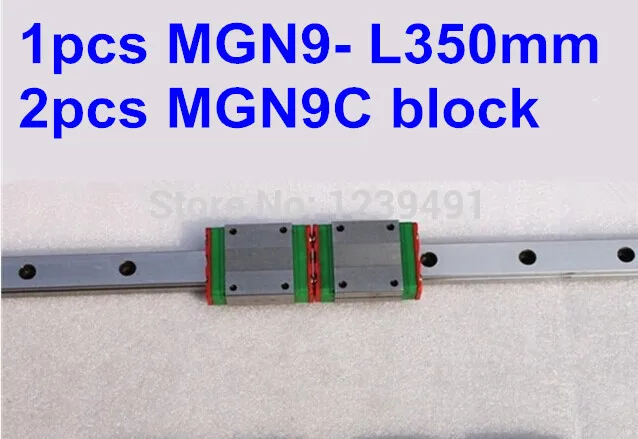 

1pcs 9mm linear rail guide MGN9 350mm with 2pcs mini MGN9C linear block