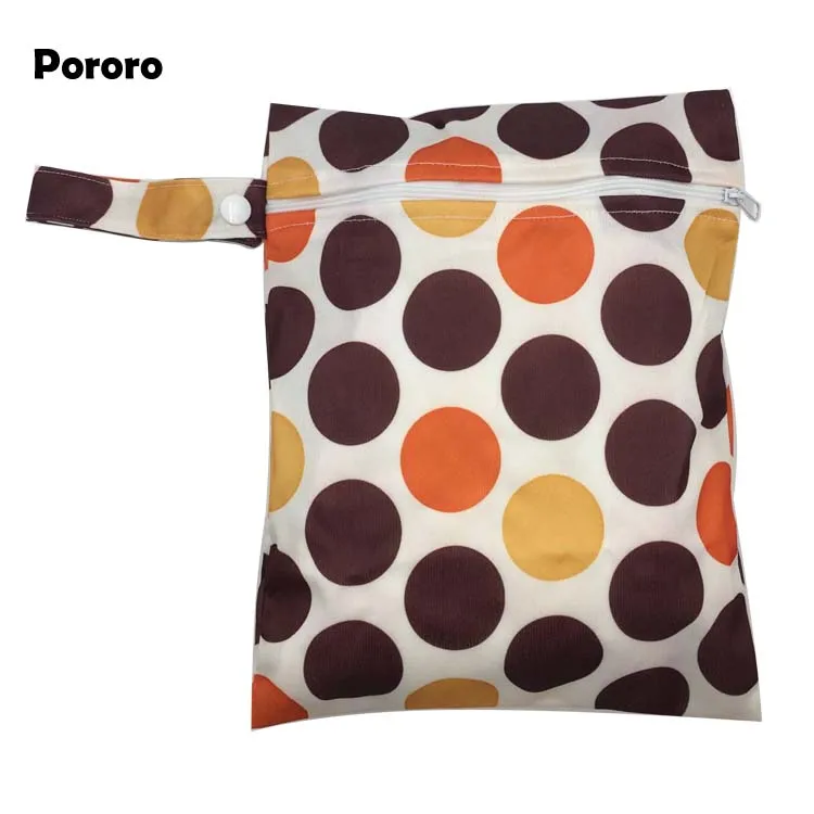 A25 Pororo, 20*25 см, один карман, Детская влажная сумка, модный подгузник с принтами, водонепроницаемая сумка, многоразовые детские подгузники, сумки с ручками для мокрого плавания - Цвет: A25