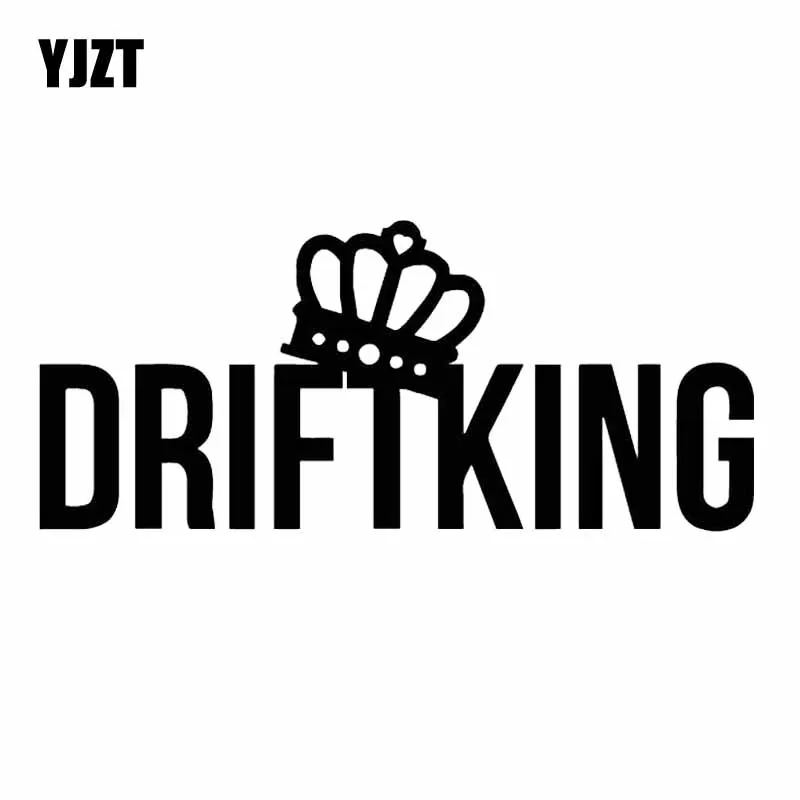 

YJZT 15X6.5CM Interesting DRIFT KING JDM Vinyl Decal Car Sticker Black/Silver C26-0080