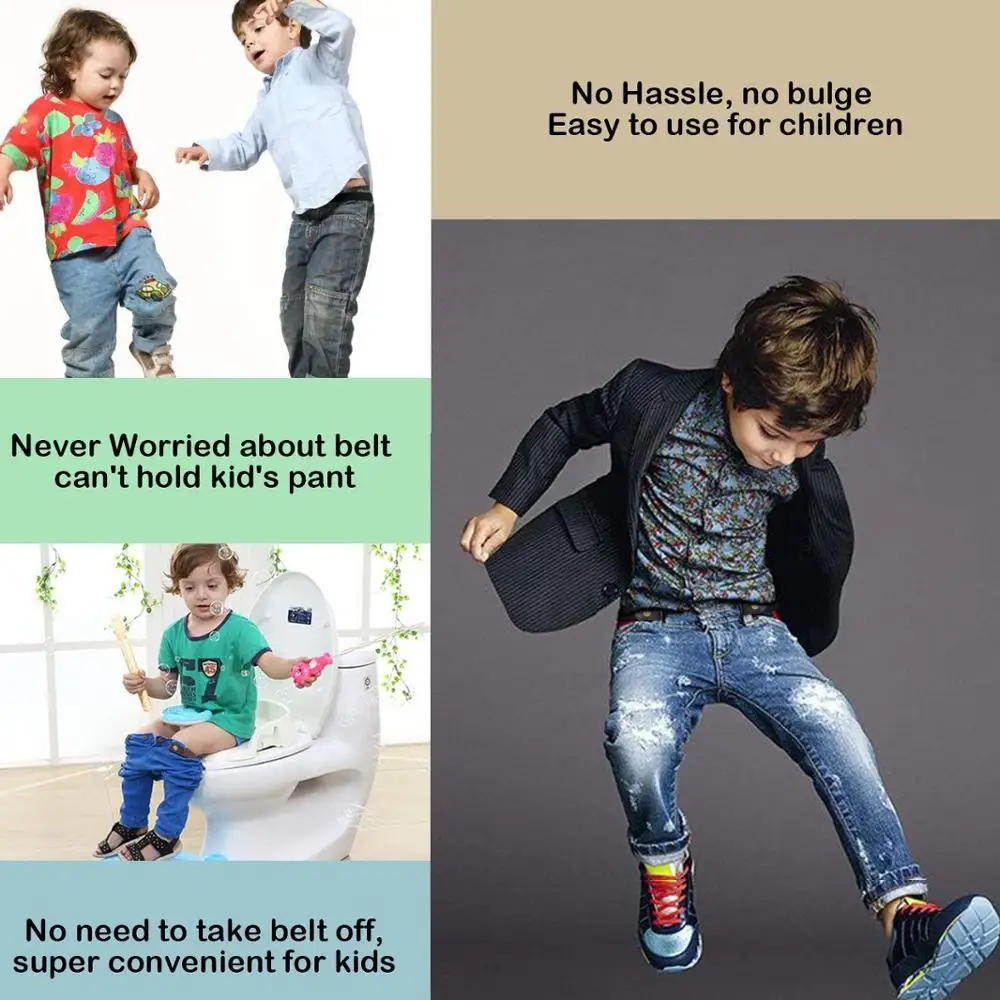 Эластичный ремень без пряжки для мальчиков и девочек детский до 24 дюймов |