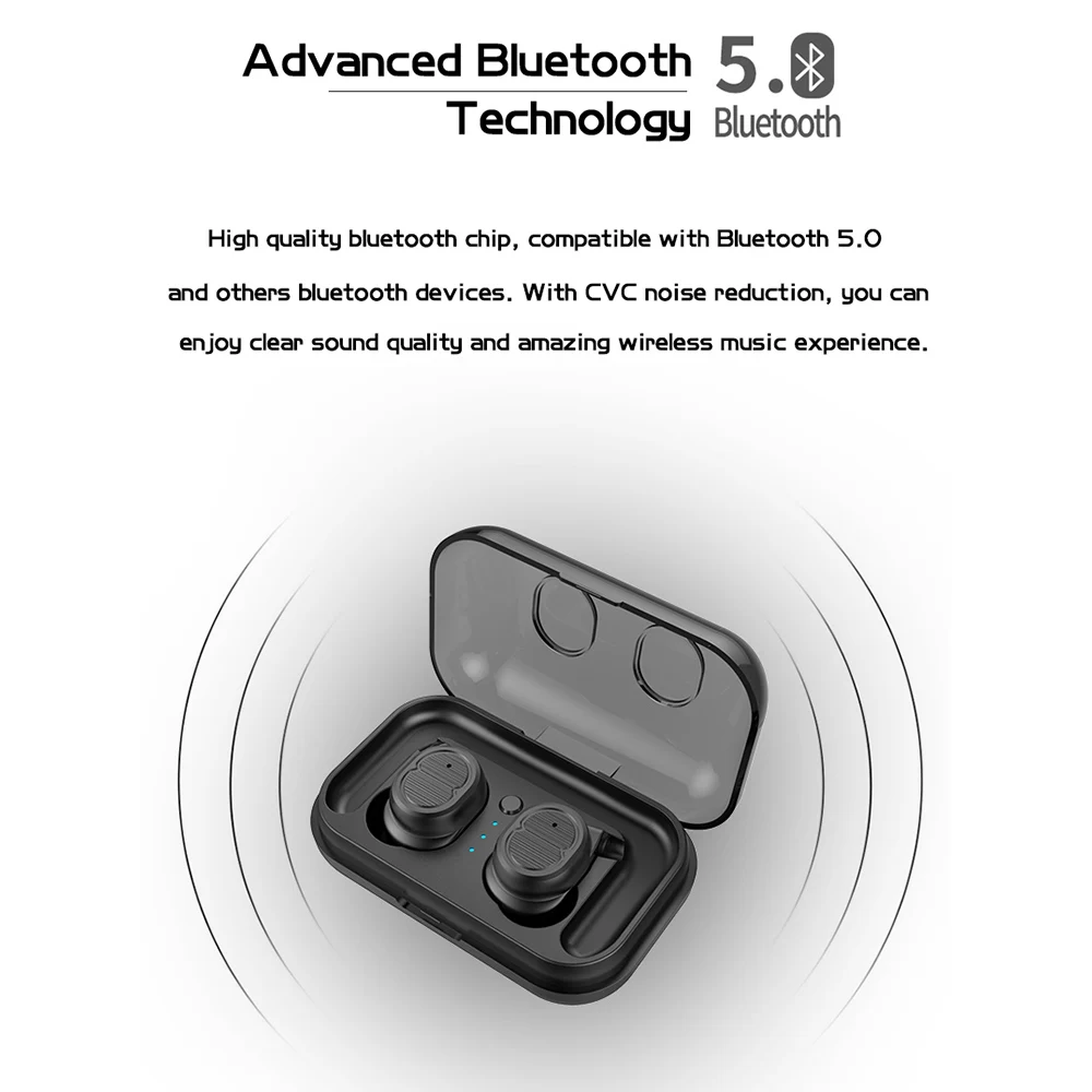 Беспроводные наушники FDBRO TWS 5 0 Bluetooth-наушники спортивные наушники-вкладыши