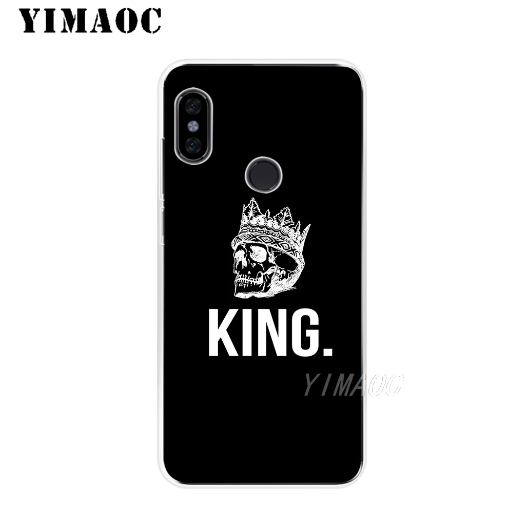 YIMAOC King and Queen Crowns Couple Soft Silicone Case for Xiaomi Redmi 6 6A 5A 5 S2 Puls Note 8 7 4X 4 4A Pro Go |