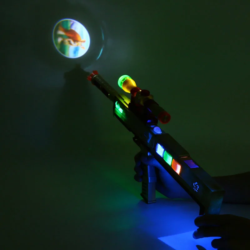 

62cm Foldable Toys Can Shake Simulation Sound Music Light Projector Outdoors Shooting Interactive Toy for Children Random