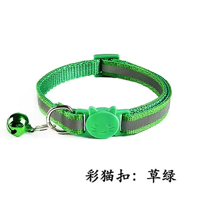 color 9 Breakaway кошка воротник с красочными Quick Release Пряжка Детская безопасность Светоотражающие Pet ошейники для кошек для щенков для котенка маленький новорожденн - Цвет: color 9