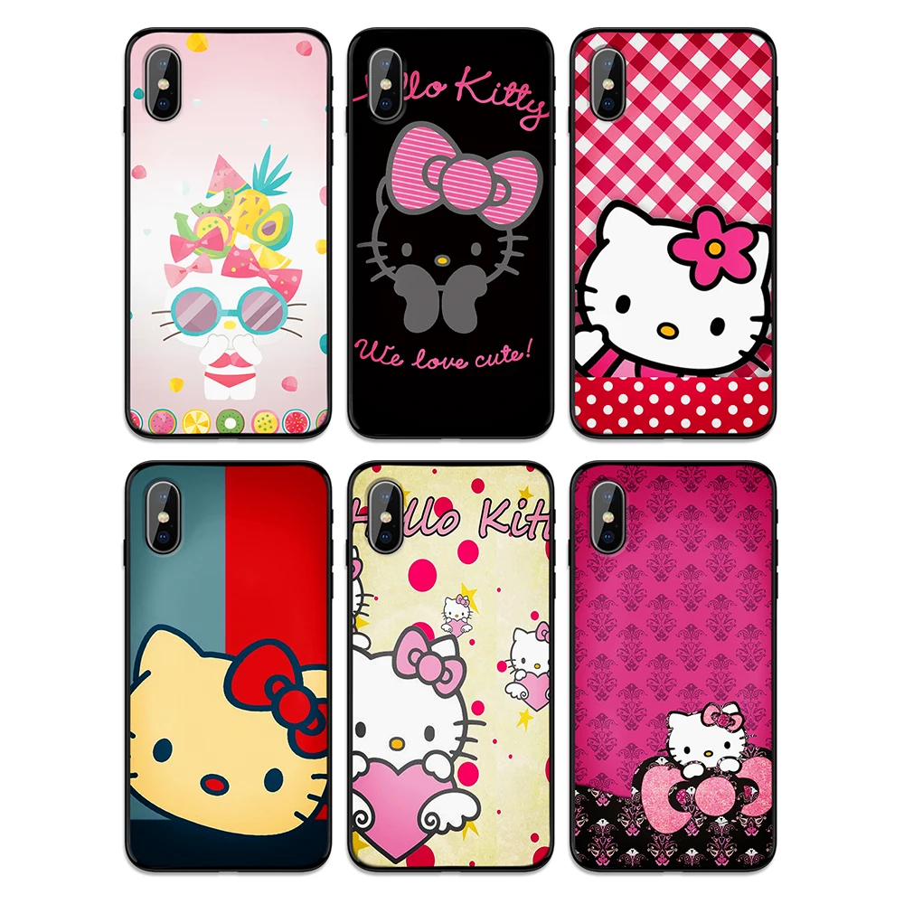 Hello cat Мягкий ТПУ чехол для Apple iPhone 6 6S 7 8 Plus 5 5S SE X XS MAX XR силиконовые чехлы | Мобильные