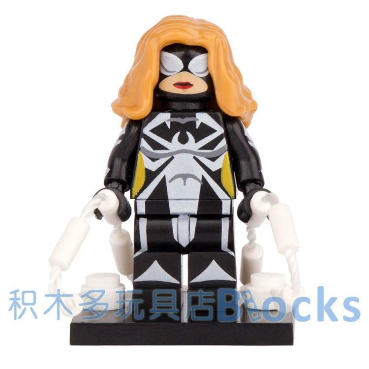 Одиночная продажа на заказ черный Человек паук Железный человек Супергерои