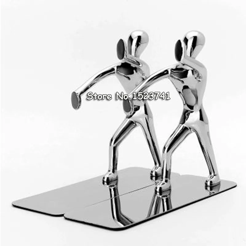 1 пара/лот модный классный металлический книжный конец в форме человека из