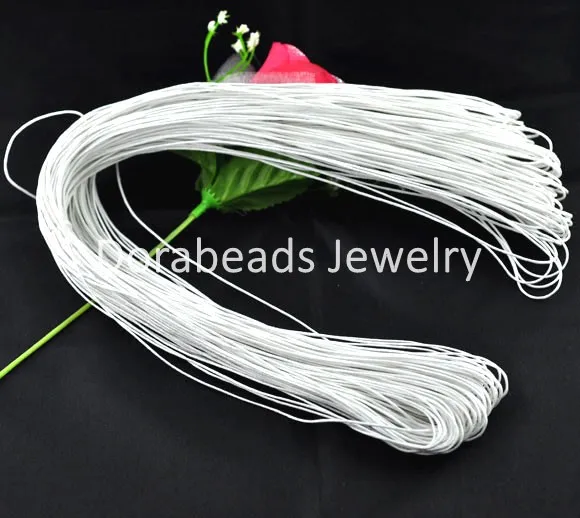 DoreenBeads 80 м оптовая продажа Белый вощеный хлопок ожерелье шнур 1 мм (B08086) yiwu |