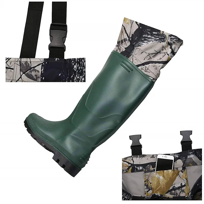 Hip Wader, легкий Hip Boot для мужчин и женщин ПВХ/нейлон Рыбалка Охота грудь болотные(зеленый и коричневый
