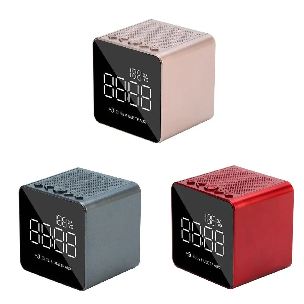 Инновационные Fashioable Плагин карты Bluetooth будильник Динамик с FM аудио сабвуфер |