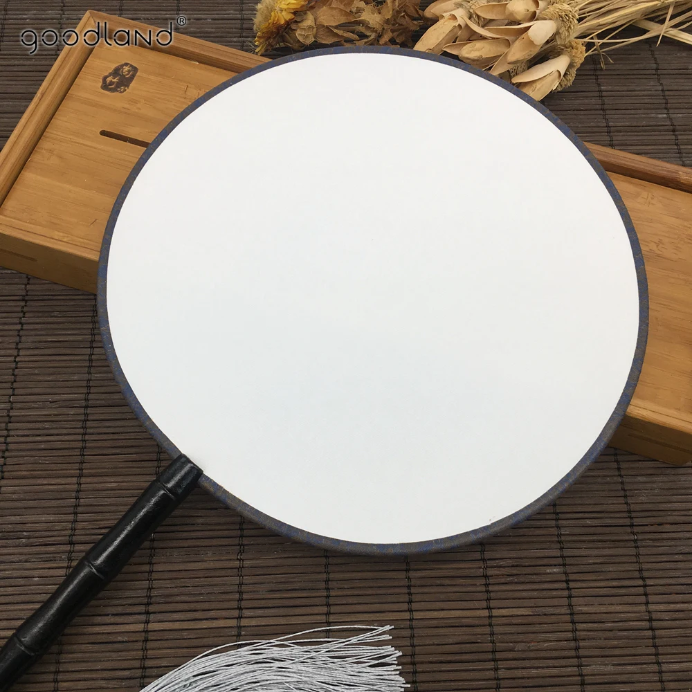 Бесплатная доставка 1 шт. DIY живопись черная деревянная ручка пустая белая ткань