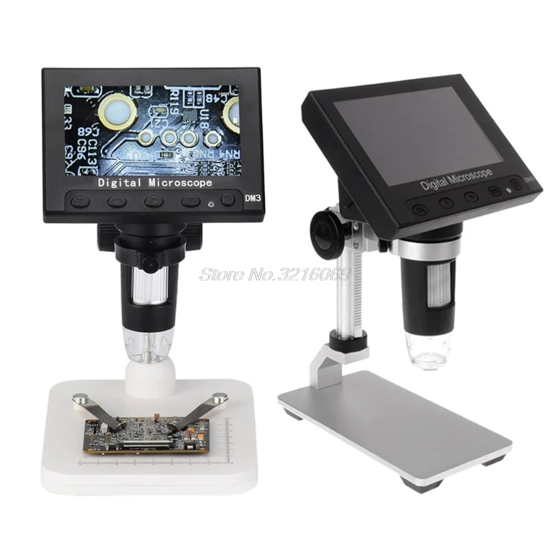 1000X USB 4 3 &quotHD LCD 5MP Цифровой Микроскоп увеличение видео камера w Светодиодный