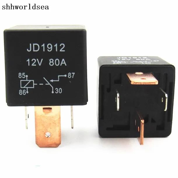 Shhworld Sea 1 шт. 5 30 12 В 80A 4Pin автомобильное реле Вкл/Выкл нормально открытое грузовое