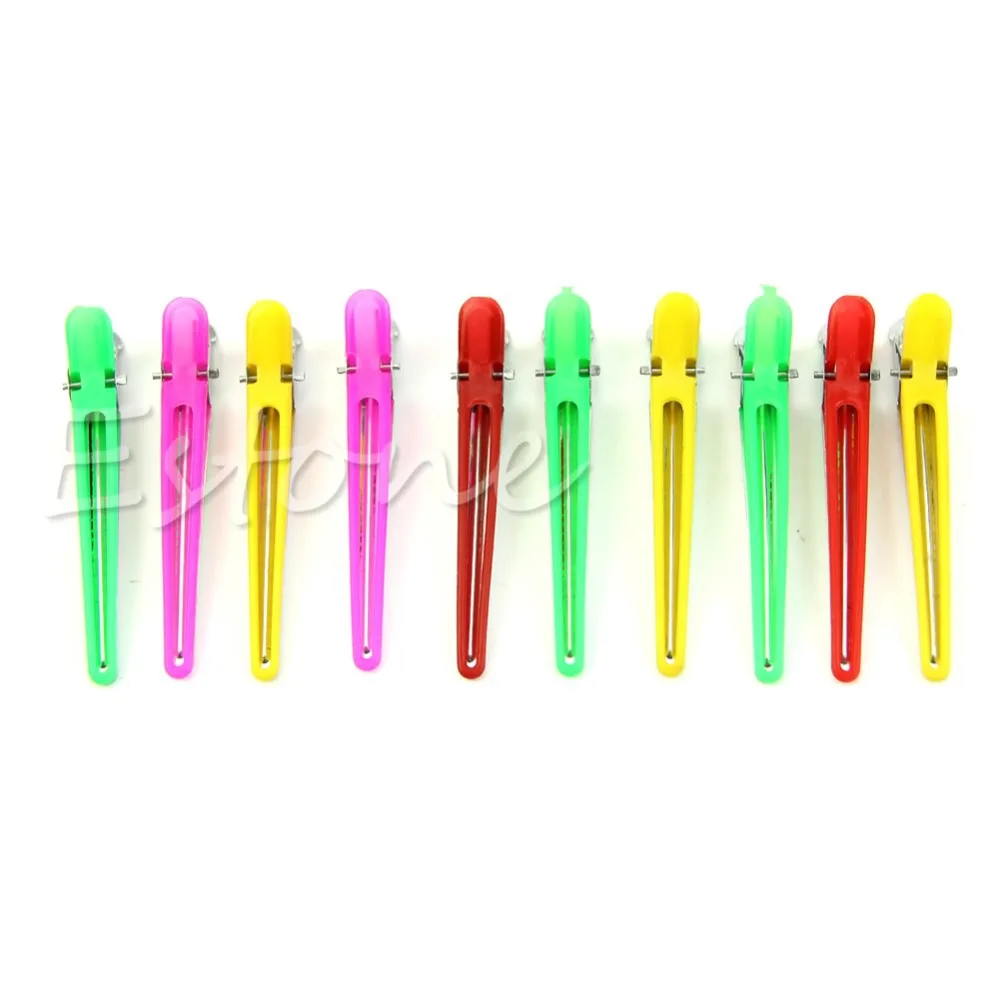 Новинка 10 шт. цветные зажимы для парикмахерских секций парикмахерской зажим