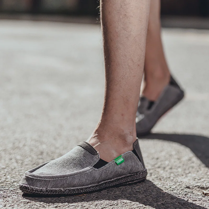 Big Size Spring/autumn Mens Shoes Casual Breathable Fashion Canvas Men Sneakers Slip on Loafers Boat | Обувь