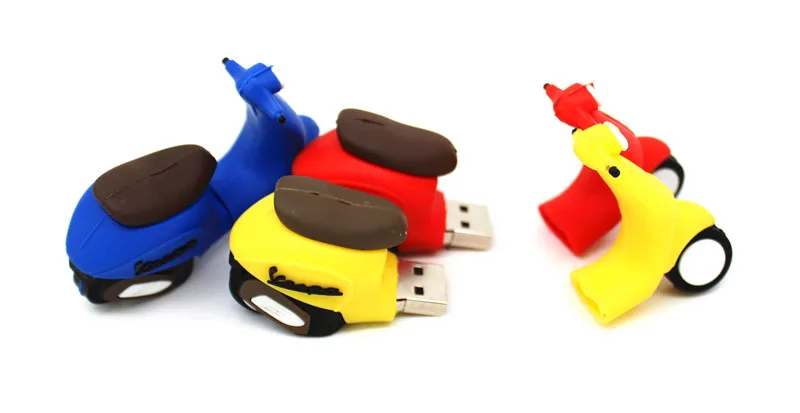 Милый гоночный мотоцикл USB флэш-накопитель 64 Гб 32 Гб 16 Гб карта памяти мультфильм мотоцикл ручка привода прекрасный скутер 4 ГБ 8 ГБ флешка
