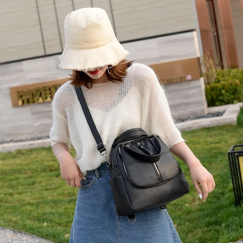 2019 Многофункциональный рюкзак для девочек Sac A Dos женский кожаный Высокое