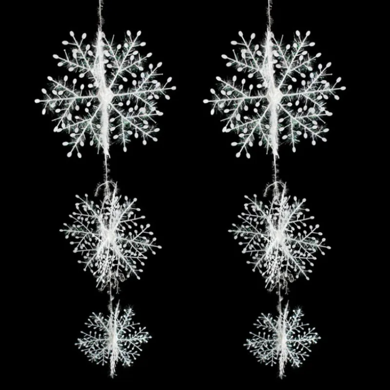 30 шт./лот рождественские Белые снежинки классические очаровательвечерние
