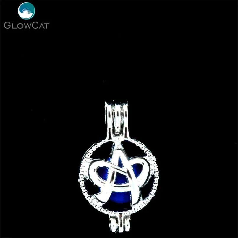 K500 5 шт./лот серебряный сплав 26 мм буквы алфавита бусины клетка Кулон медальон