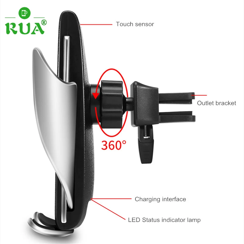 Smart sensor Беспроводной Зарядное устройство S5 автомобильный держатель телефона 10 w
