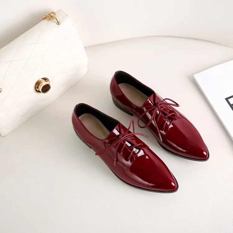 Женские туфли-лодочки из мягкой бычьей кожи MLJUESE винно-красные туфли на низком