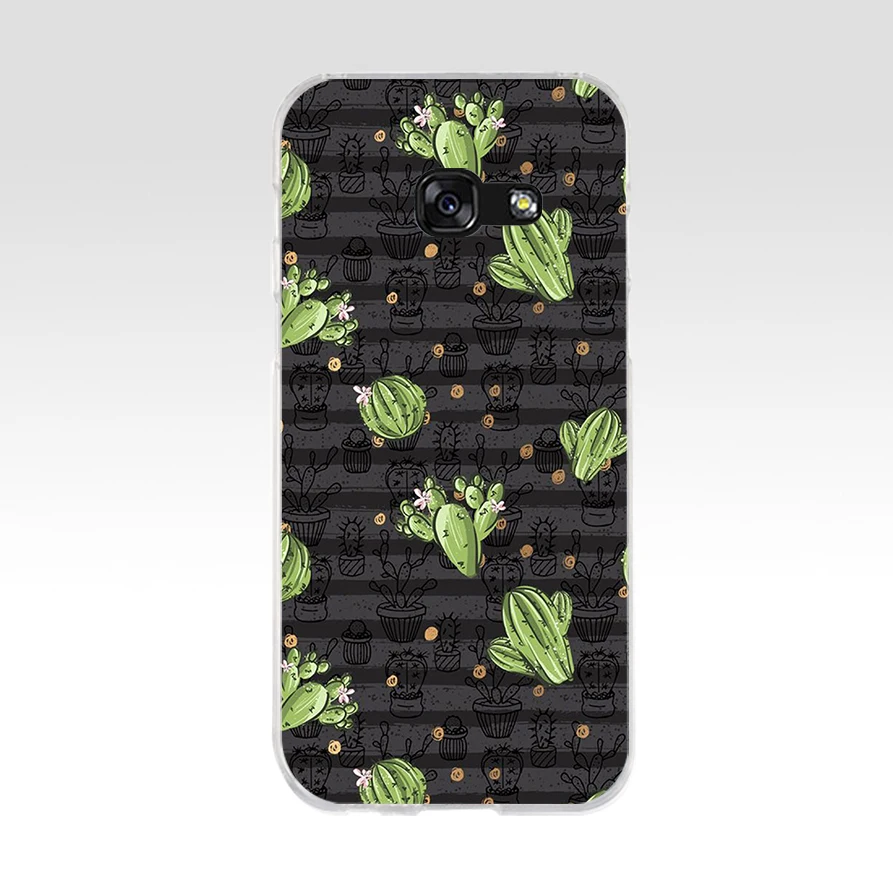 41AQ Cactus Soft Silicone Tpu Cover phone Case for Samsung galaxy a3 a5 2016 2017 a6 A8 2018 | Мобильные телефоны и