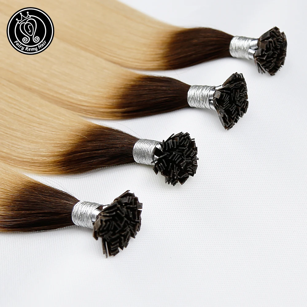 Фея Волосы Remy 0 8 г/локон настоящие человеческие накладные волосы двойное