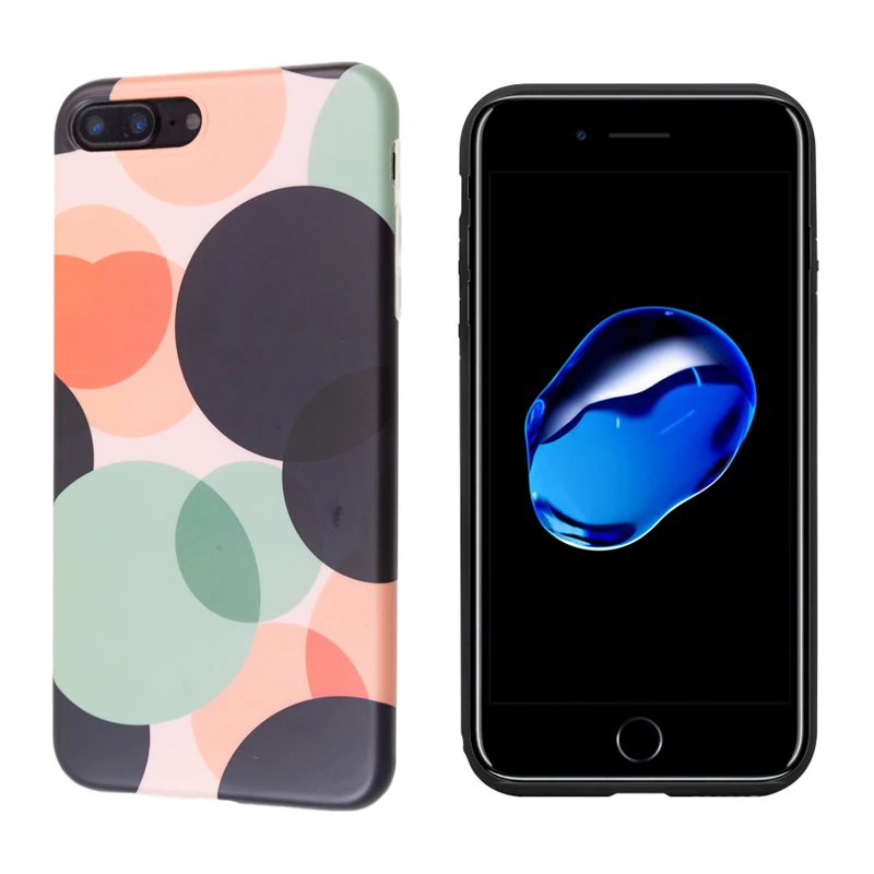 Luxury Brand Matte IMD Soft Silicone Cover for iPhone case 7 Plus 8 XR X 10 XS Max 6 6S Cute Cartoon Simple Spot Kawaii Coque |