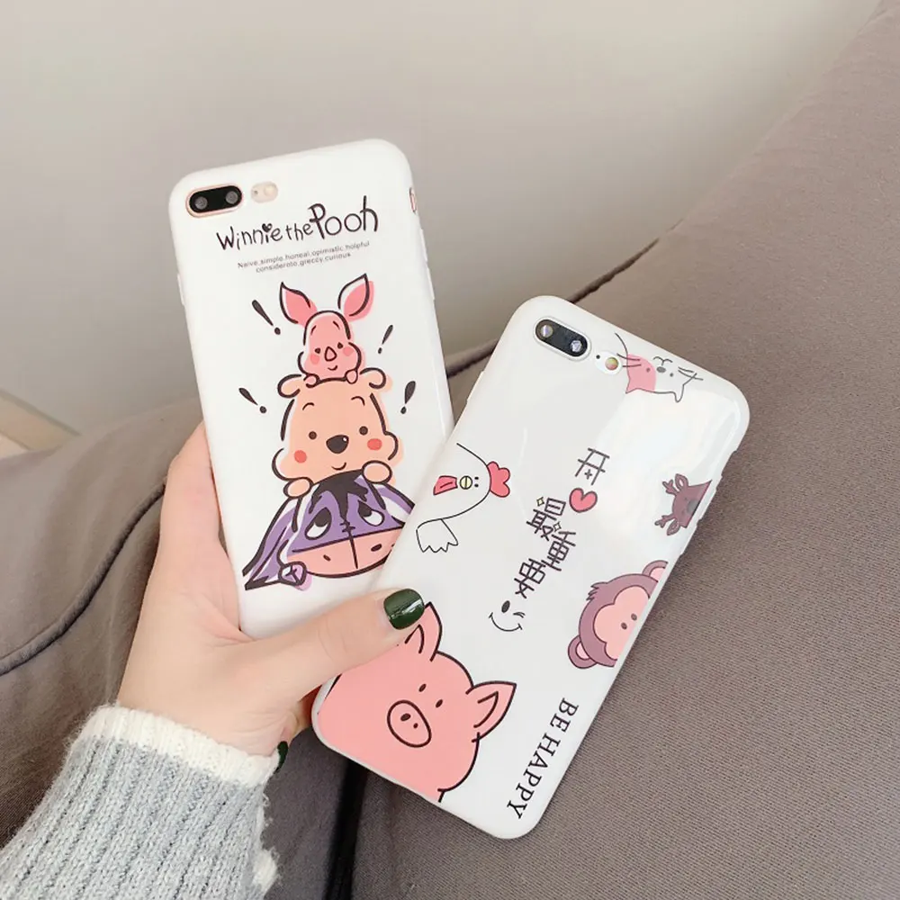 Силиконовый чехол TPU мягкий для iPhone X XR XS Xs Max 7 Plus 8 Чехлы 6S 6 милые аксессуары