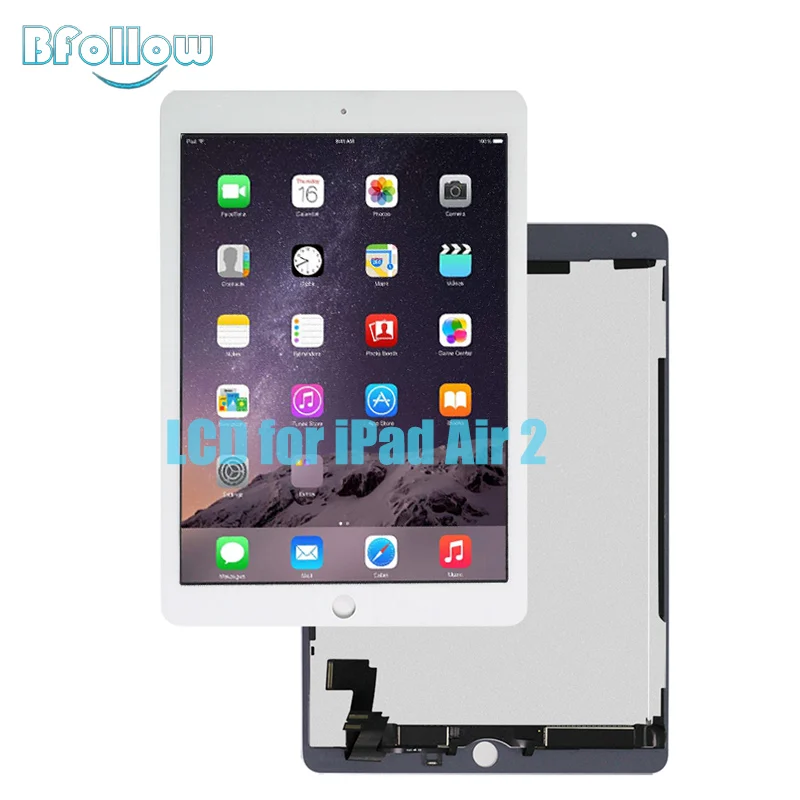 BFOLLOW для iPad Air 2 ЖК-дисплей и сенсорный экран Оцифровка сборка Замена 6 A1566/A1567 рамка
