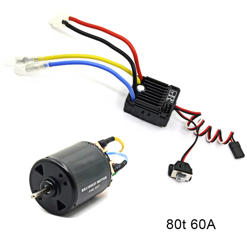 

RC 540 Brushless Motor with WP-1060-RTR Waterproof ESC for RC Car Rock Crawler BM88