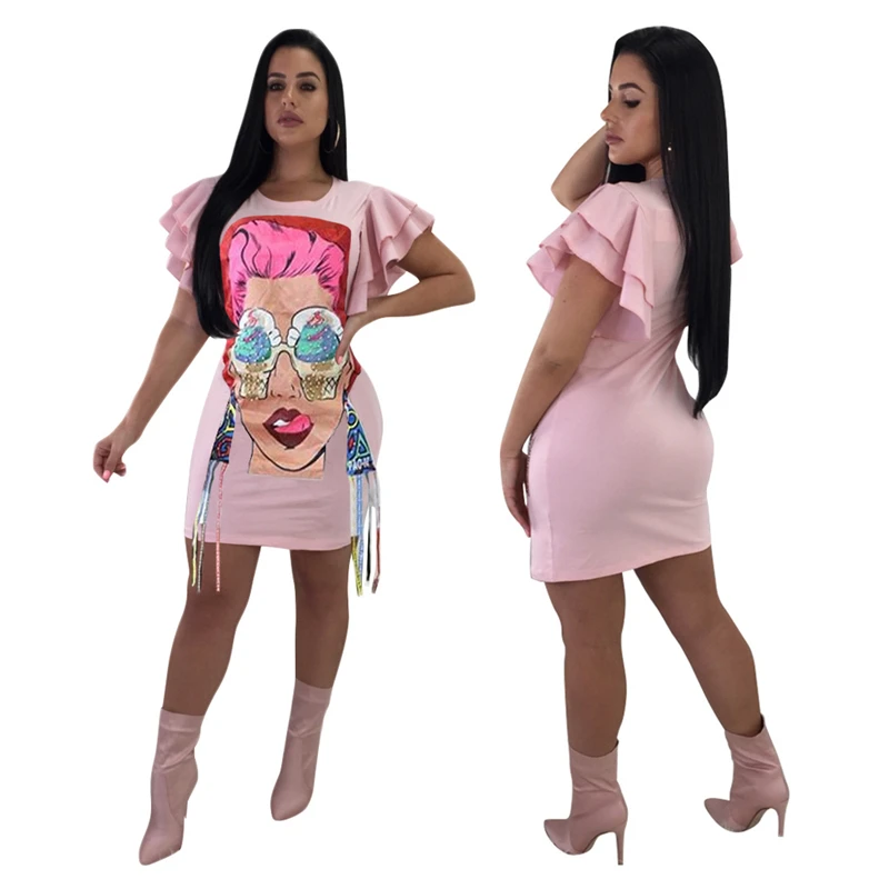 Женское облегающее платье мини Adogirl повседневное летнее с принтом в виде глаз