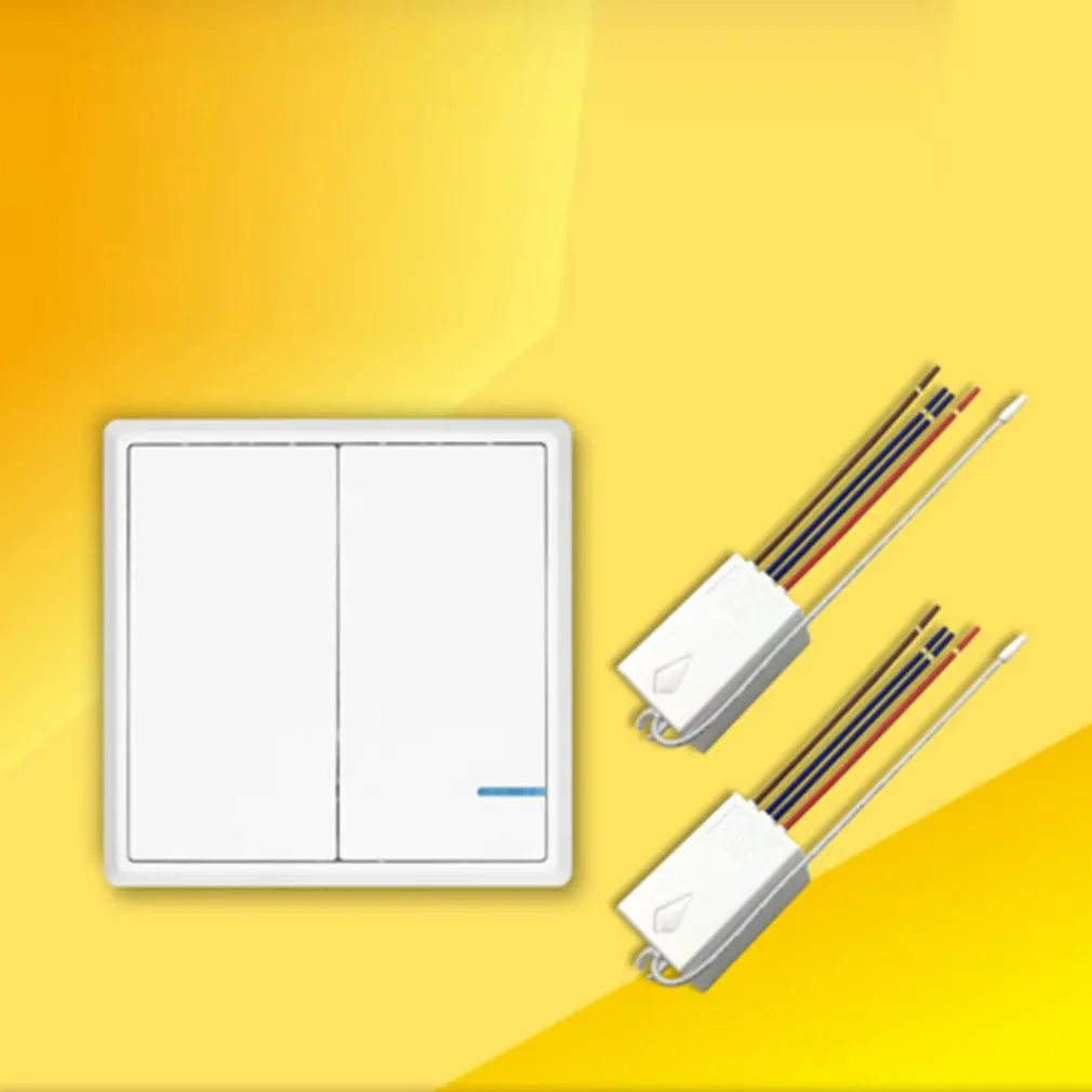 Wireless Switch Dual Button SW-K2&ampR02 86 Type RF Remote Wall Control Light Waterproof Panel Home 110V | Обустройство дома