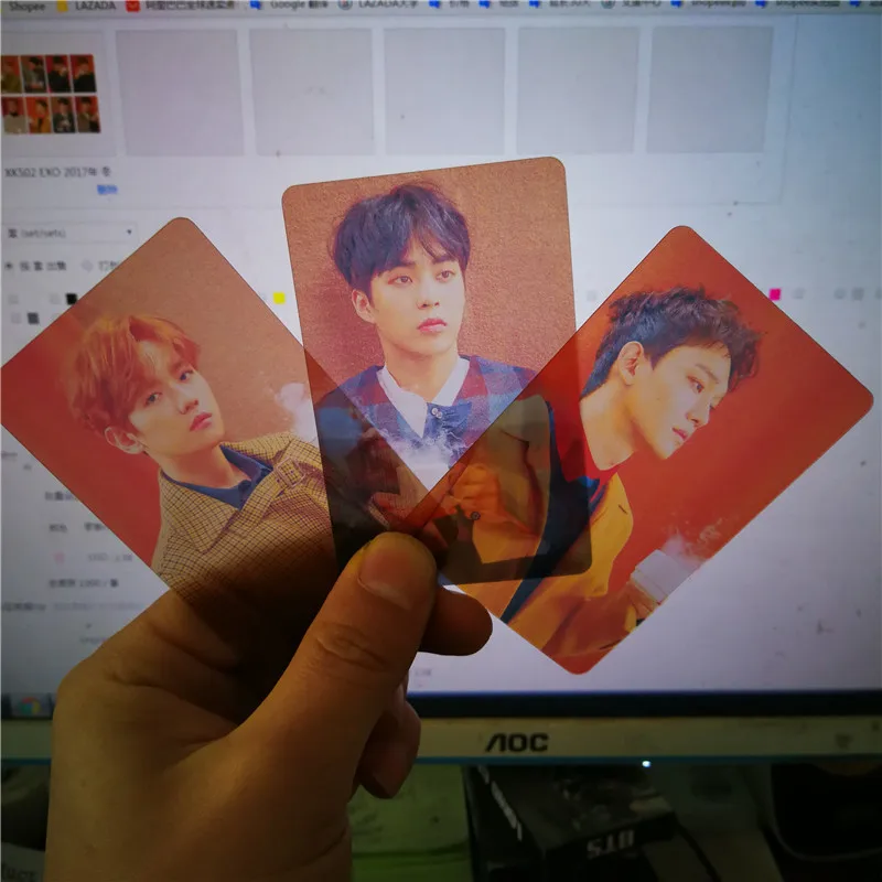KPOP EXO зимний альбом Вселенная прозрачная Фотокарта хип хоп ПВХ карты самодельные