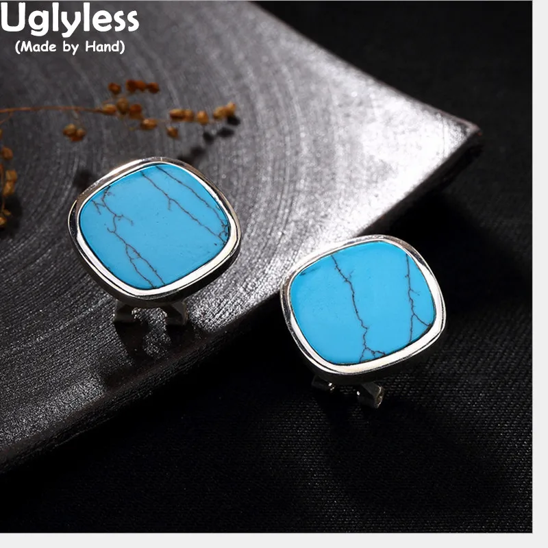 Женские серьги гвоздики из серебра 925 пробы с натуральной