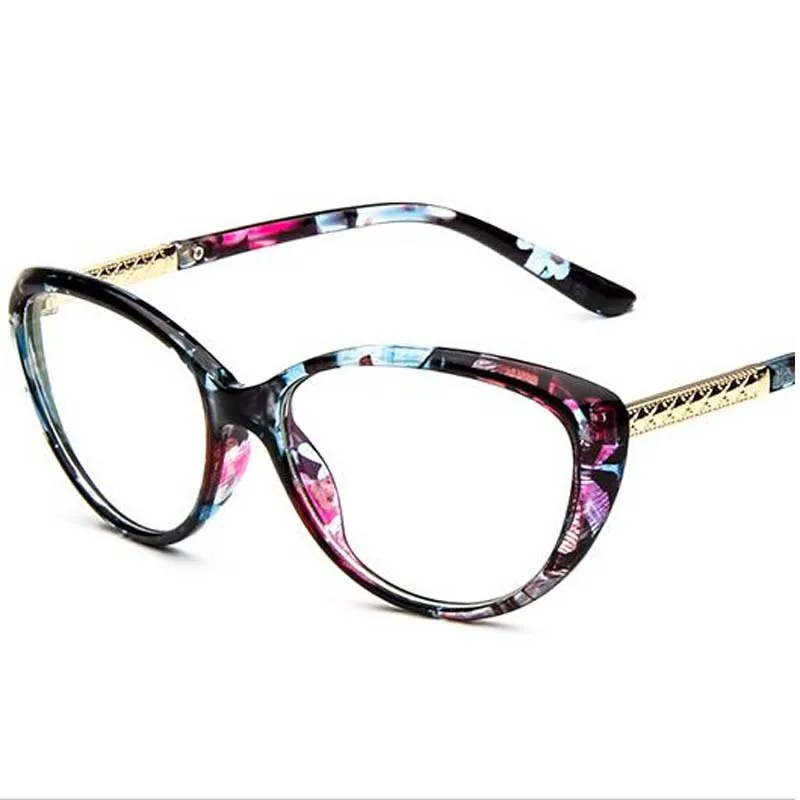 Модные брендовые очки в оправе кошачий глаз винтажные женские с защитой от