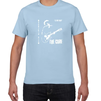 W327 light blue The Cure Post-Punk футболка для мужчин альтернатива Поп/рок футболка для мужчин хлопок размера плюс новая волна футболка для мужчин топы - Цвет: W327 light blue