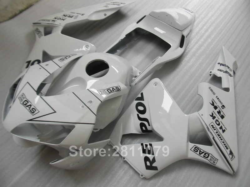 Литье под давлением горячая Распродажа обтекатель комплект для Honda CBR600RR 03 04 белый
