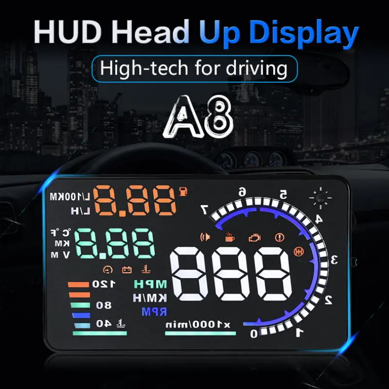 Автомобильный проектор HUD для Hyundai Santafe 2010-2018 цифровой спидометр расхода топлива