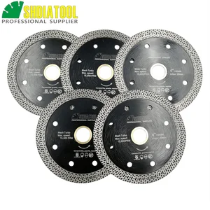 SHDIATOOL, 5 шт., диаметр 105 мм, горячепрессованная Спеченная сетка, турбо алмазный пильный диск, Алмазный колесо режущего диска гранит, мрамор, керамика