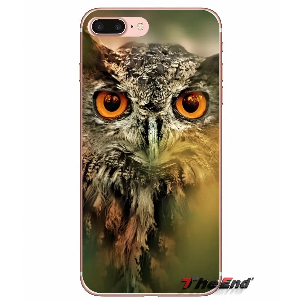 Для samsung Galaxy S2 S3 S4 S5 MINI S6 S7 edge S8 Plus Note 2 3 4 5 большое ядро Prime животные птицы сова