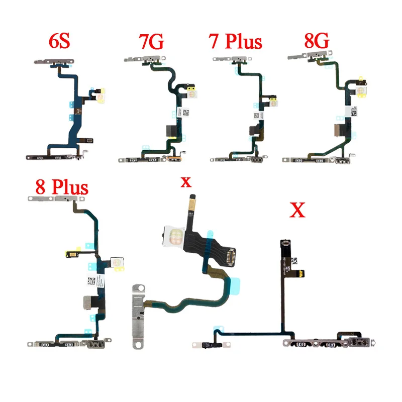 10 шт./лот гибкий шнур питания с металлическим держателем для iPhone 5 5S 6 6S 7 8 Plus X