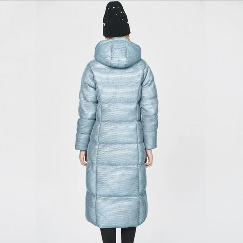 Высококачественная пуховая парка новинка 2019 зимняя куртка Женская на белом