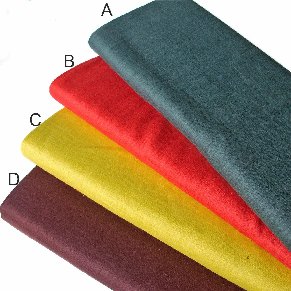 Полуметровая Nani IRO однотонная тонкая 100% льняная ткань для шитья пэчворк